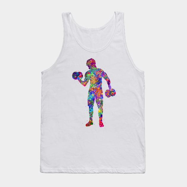 Weightlifter male Tank Top by Yahya Art